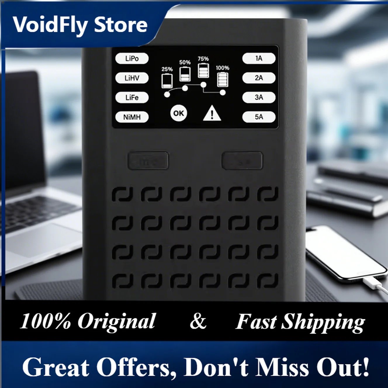 Drone Racing Charger - Caricabatterie VoidFly 60W per batterie al