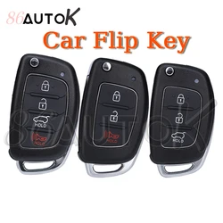 Flip Folding Car Key Shell Car Key Remote Case Fob Cover for Hyundai IX35 IX45 Accent I40 HB20 SANTA FE For Solaris 3/4 Buttons