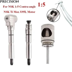 Cartridge/Rotor Fit Dental X95 Curved Handpiece Low Speed Dental Handpiece for E-TYPE NSK 1:5 Handpiece Ti Max X95L Motor
