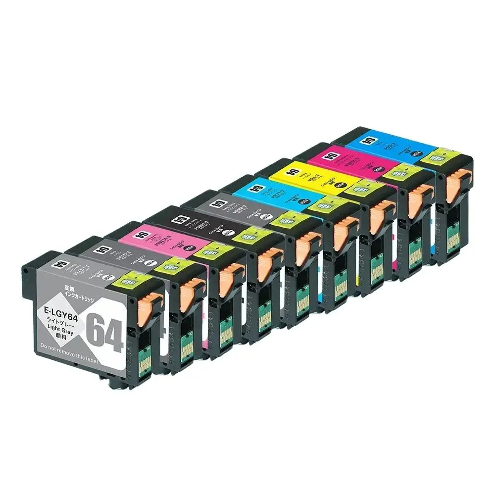 ICBK64 ICC64 ICVM64 ICLC64 ICVLM64 ICGY64 ICLGY64 Premium Color Compatible Inkjet Ink Cartridge for Epson PX-5V Printer