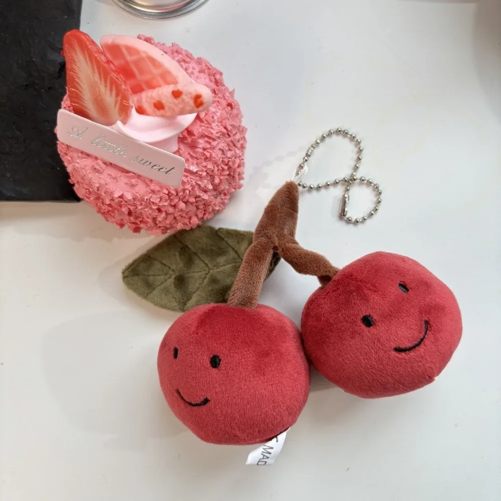 

Simulation Fruit Keychain Pendant Cartoon Lemon Cherry Pear Banana Pendant Headphone Eggplant Fruit Plush Toy