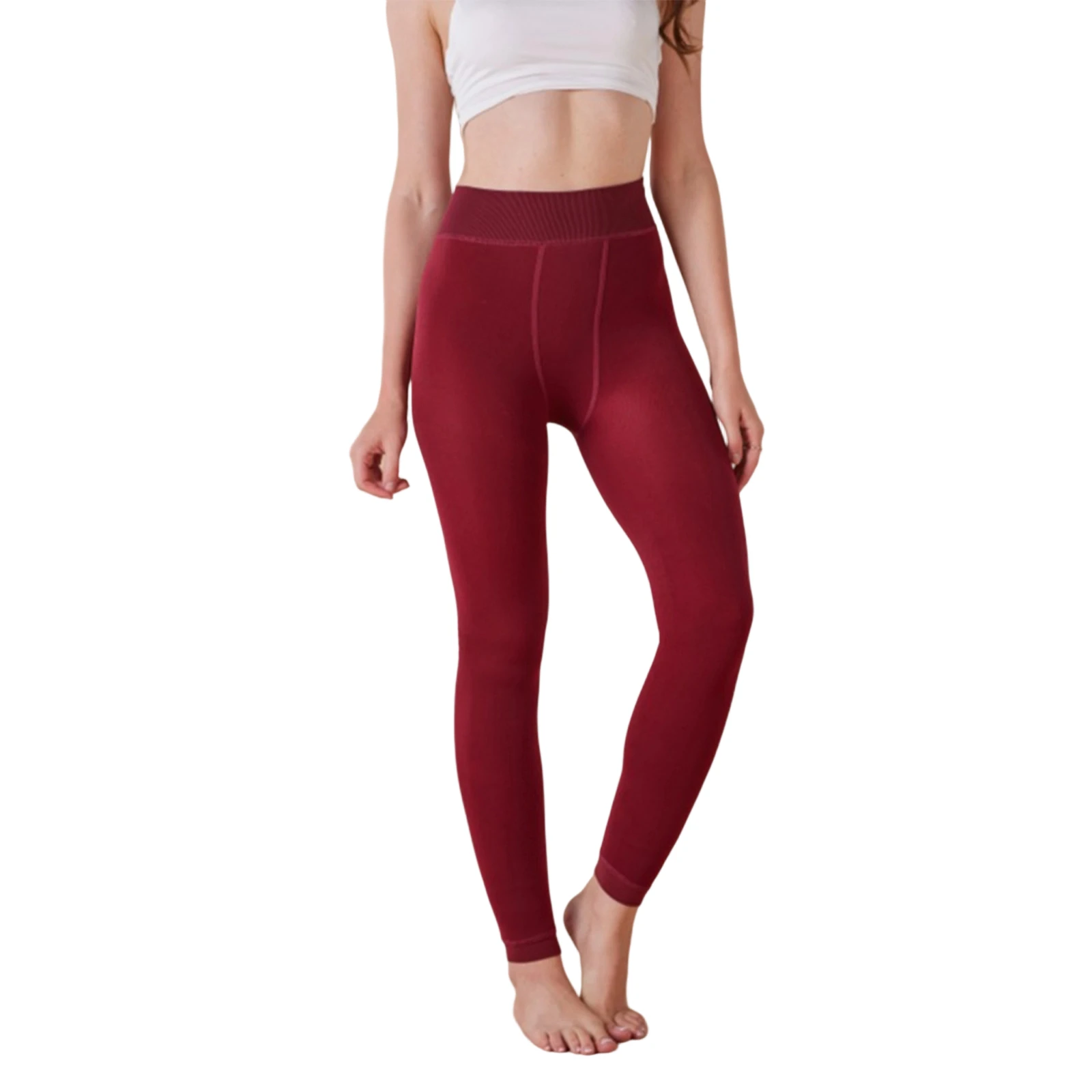 الصوف الدافئة وسميكة السراويل الضيقة مقاومة البرد بلون طماق المرأة طماق الشتاء الدافئة طماق