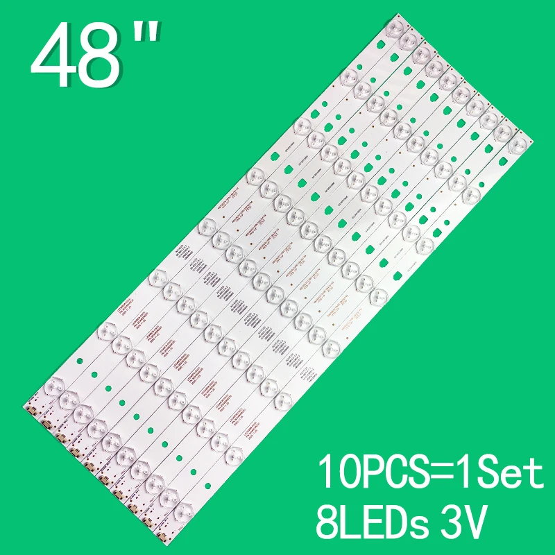 

LED Backlight Strips For LED48D08-ZC21AG-01 HD TV Bars LE48D8-03(D) TF-LED48S39T2S PN:30348008220 LSC480HN10