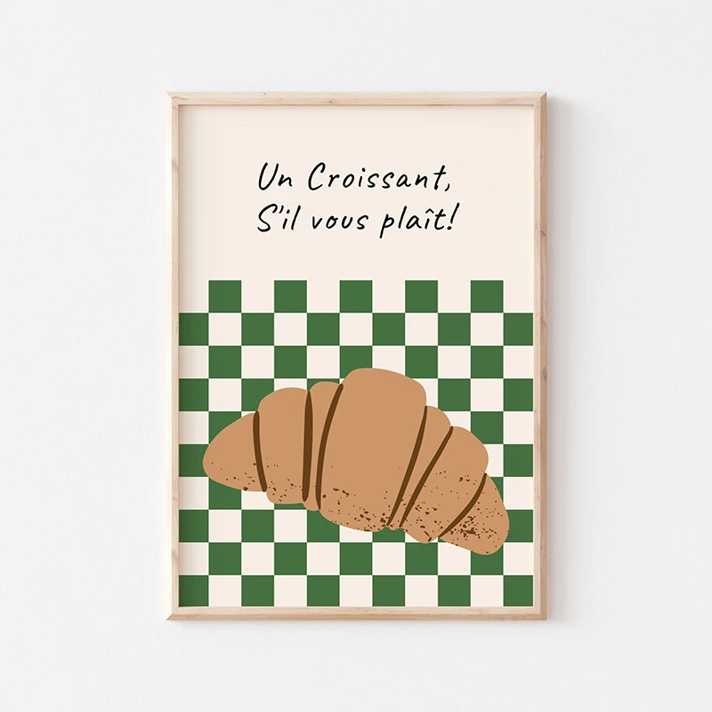 Funny Retro Kitchen Print Bread Donut Coffee Poster Wall Art Canvas Painting Diner Room Decor Picture No Frame