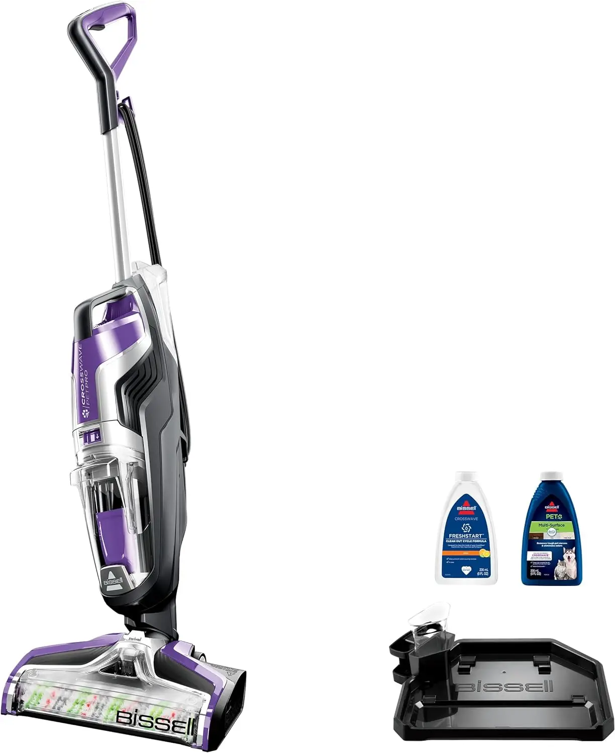 

Crosswave Pet Pro All in One Wet Dry Vacuum Cleaner and Mop for Hard Floors and Area Rugs, Purple, 2306A