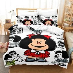 Set biancheria da letto Mafalda con stampa 3D Set copripiumino copripiumino copripiumino federa king Queen Size Set biancheria da letto per adulti per ragazzi