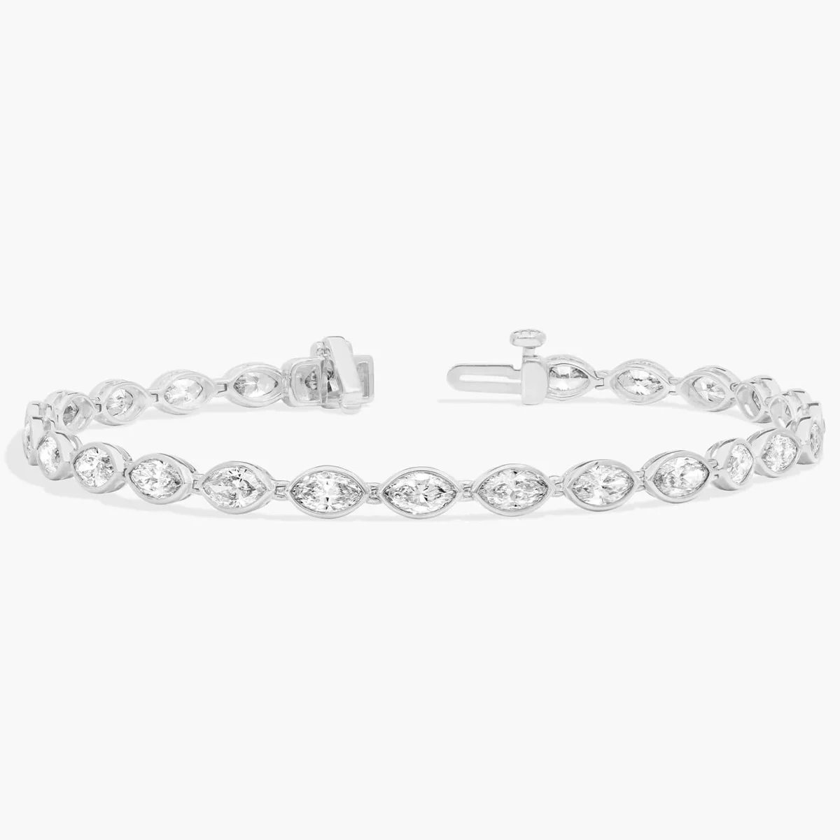 9K/14K/18K Gold Lab Grown Diamond Tennis Bracelet 0.2ct Marquise Cut Lab Diamonds Bracelet Line Bracelet Women's Jewelry