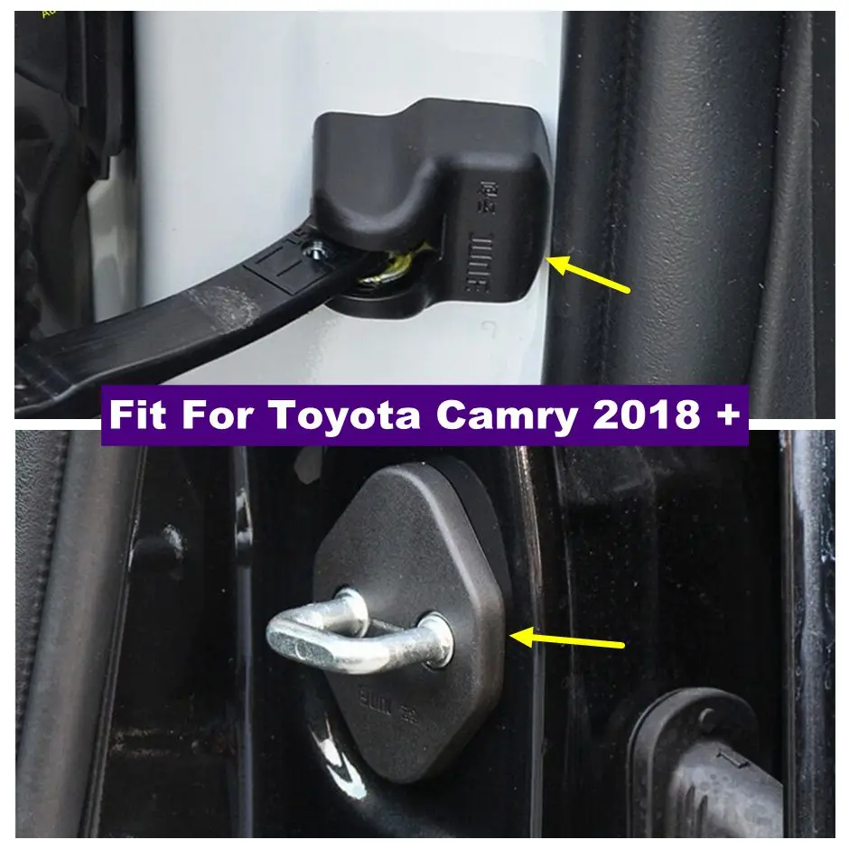 

Plastic Inner Door Lock + Stop Rust Waterproof Decoration Protector Cover Trim Fit For Toyota Camry 2018 - 2023 Car Accessories