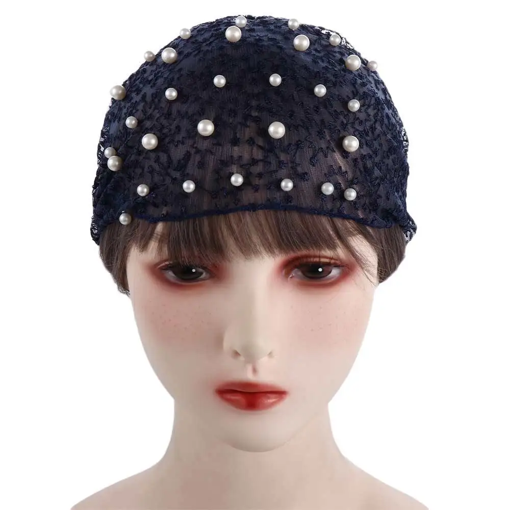 Pearls Make up Face Wash Fashion Design Organza Headband Wide Side Hairband Women Hair Accessories Korean Style Hair Wear