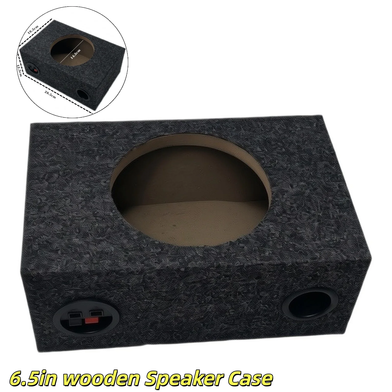 6.5in Wooden Speaker Case Box for ultra Thin Mount Bracket Speaker Mount Wooden For Car Door Panel Trunk Home Audio Installation