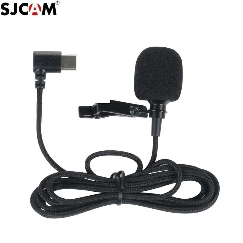New Original SJCAM Series Accessories External Microphone with Clip Type C for SJ9/SJ8 Pro/Plus/ C200 Pro /A10 Action Camera