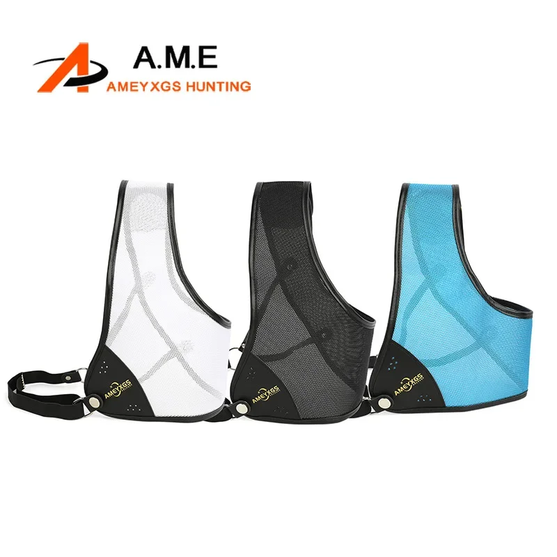

AME Archery, нагрудная защита, PET Fiber, Воловья кожа, прочная, регулируемая длина, профессиональная, правая рука, S/M/L