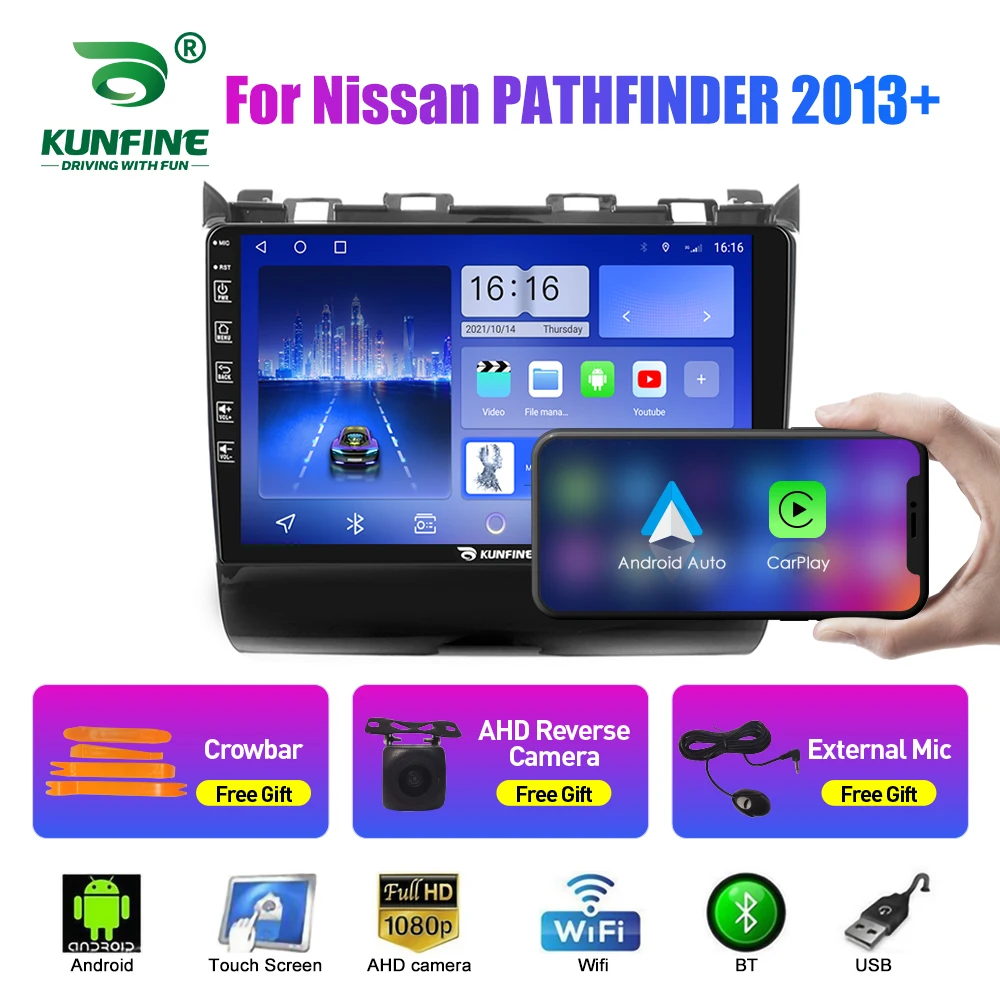 

Автомобильный радиоприемник 2Din Android для Nissan PATHFINDER 2013, аудио мультимедийный плеер, Carplay, GPS-навигация, стерео аудио головное устройство Carplay