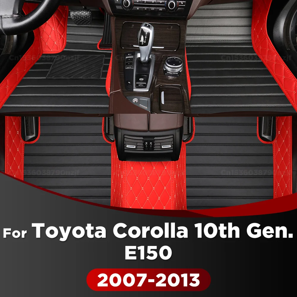 For Toyota Corolla 10th Gen. E140 E150 2007-2013 12 11 10 09 08 Car Floor Mats Auto Foot Pads Carpet Cover Interior Accessories