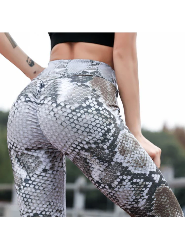 2023 Hot Sexy Leggings Women Red Snake Leggins Gray Green Yellow Printed Yoga Pants High Waist Skinny New Gothic Workout