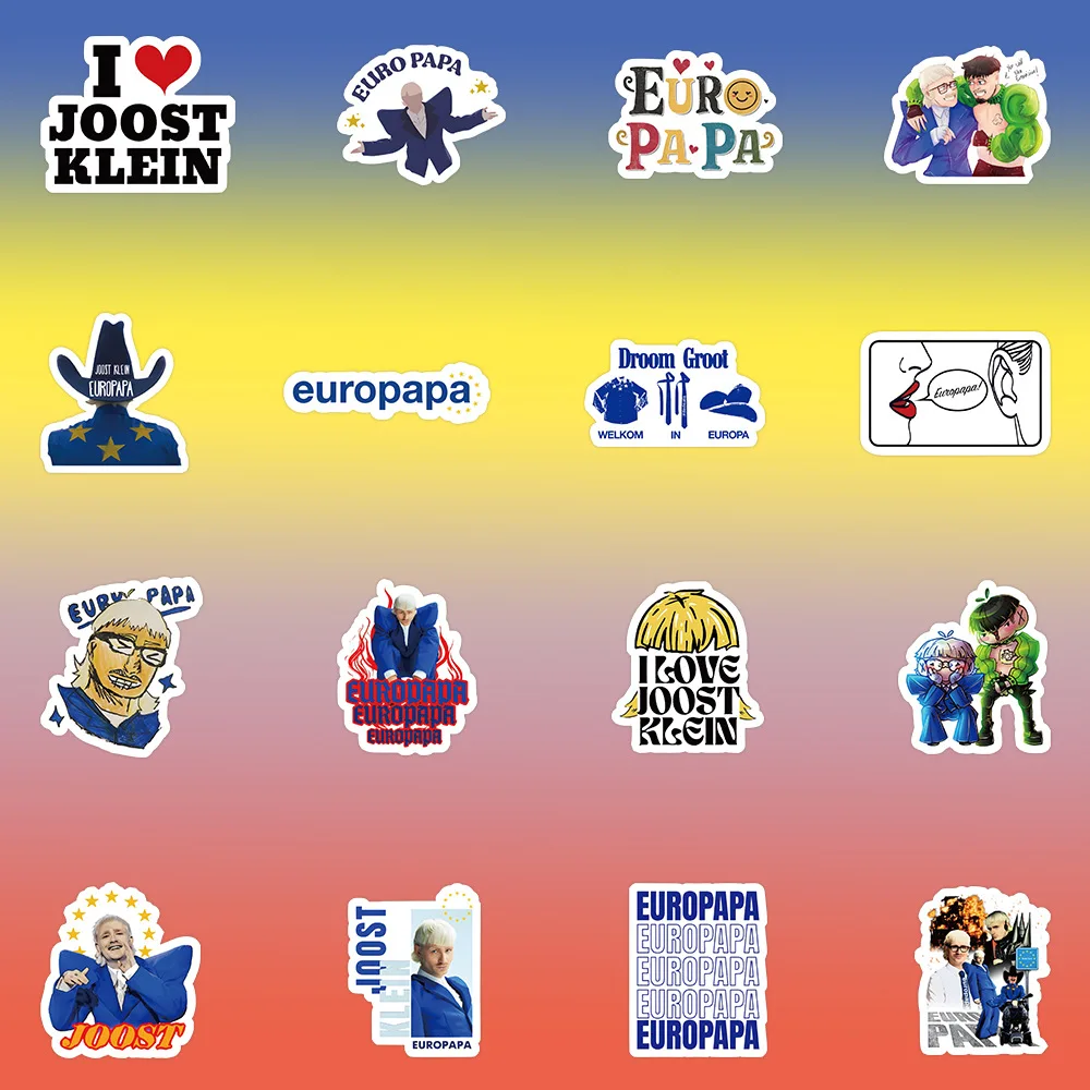 10/60PCS Joost Klein Hip-hop Rap Cantante olandese Graffiti Adesivo Cool Star Cartoon Decal Notebook Tazza Telefono Album di foto Skateboard