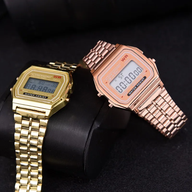 2023 F91W Steel Strap Watches for Women Watch Men Business Clock Multifunction LED Digtal Sports Wrist Watch Electronic Clock