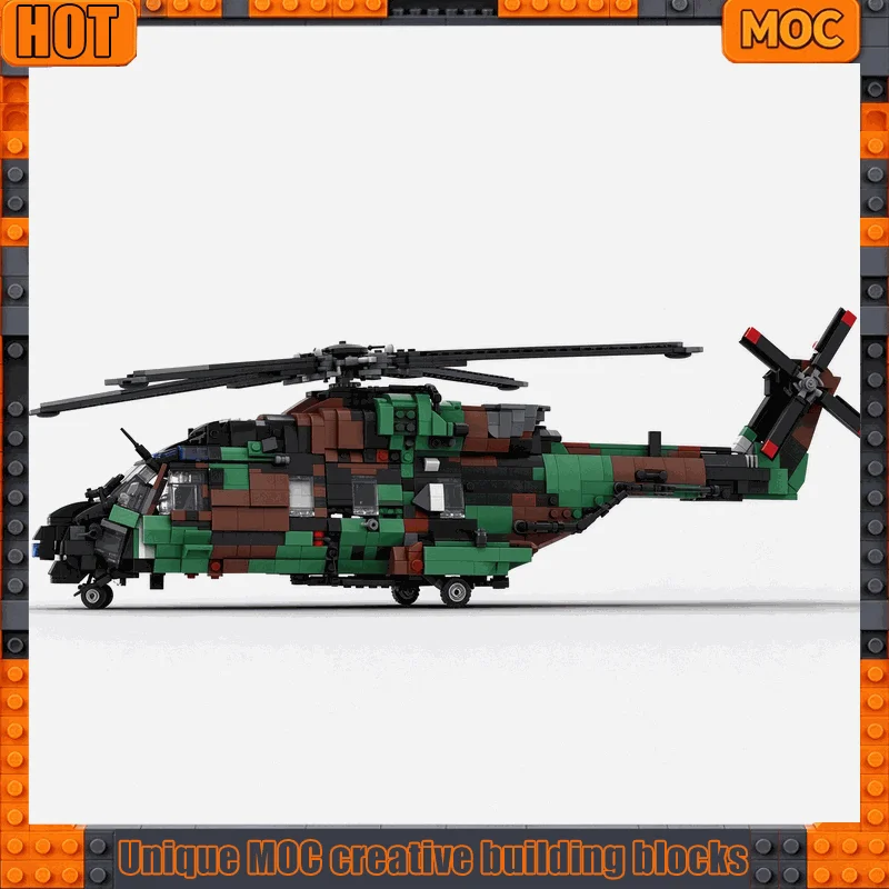 2515PCS Camo Utility Transport Helicopter Model Building Blocks Air Warfare Series Custom Puzzle DIY Assembly Toy Gift For Boys