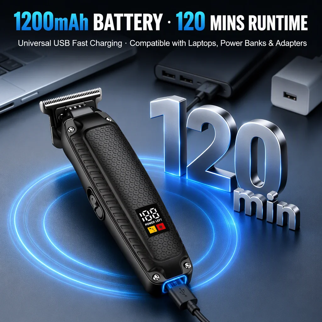 Professionele draadloze tondeu - Zero Gapped T Blade Hair Trimmer recensie en prijs