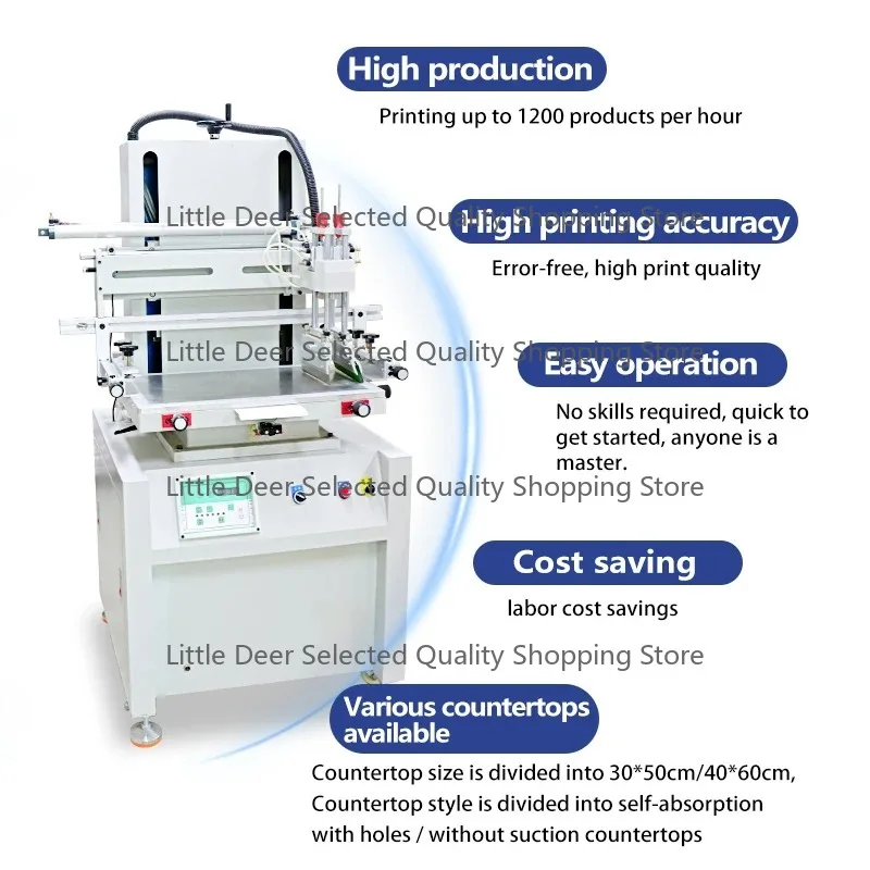 Mini 4060 Vector Flat Screen Silk Screen Printer Easy-to-Operate Semi-Automatic Solder Paste Machine With PLC Vacuum Table