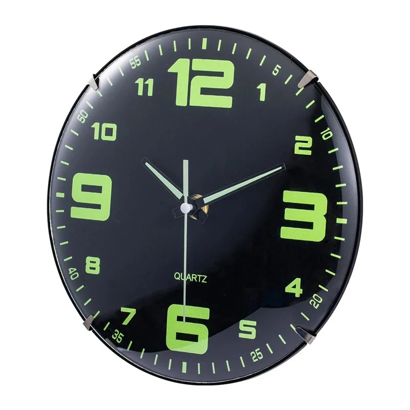 Luminous Silent Wall Clock Round Non Ticking Glow In The Dark Large Numerals Quartz Clock Bedroom Living Room Home Decor Gift