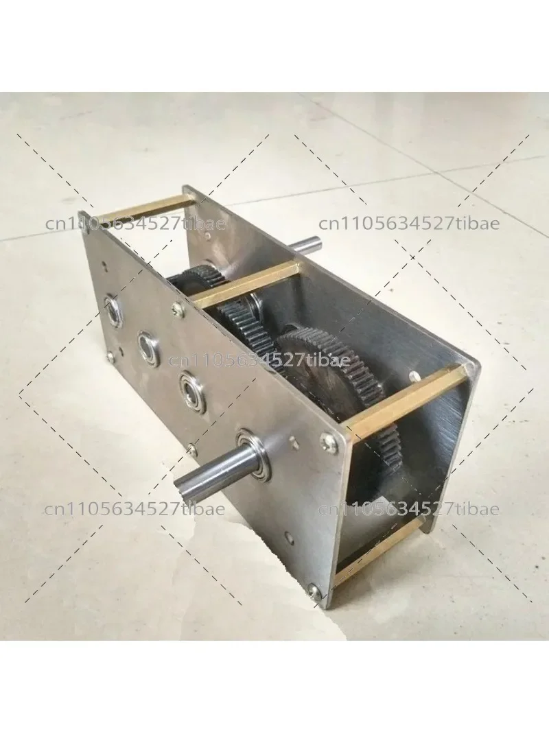 DIY Hand Crank Generator Gearbox Customizable Speed Control for Wind Hydro Power Transmission Gear Set