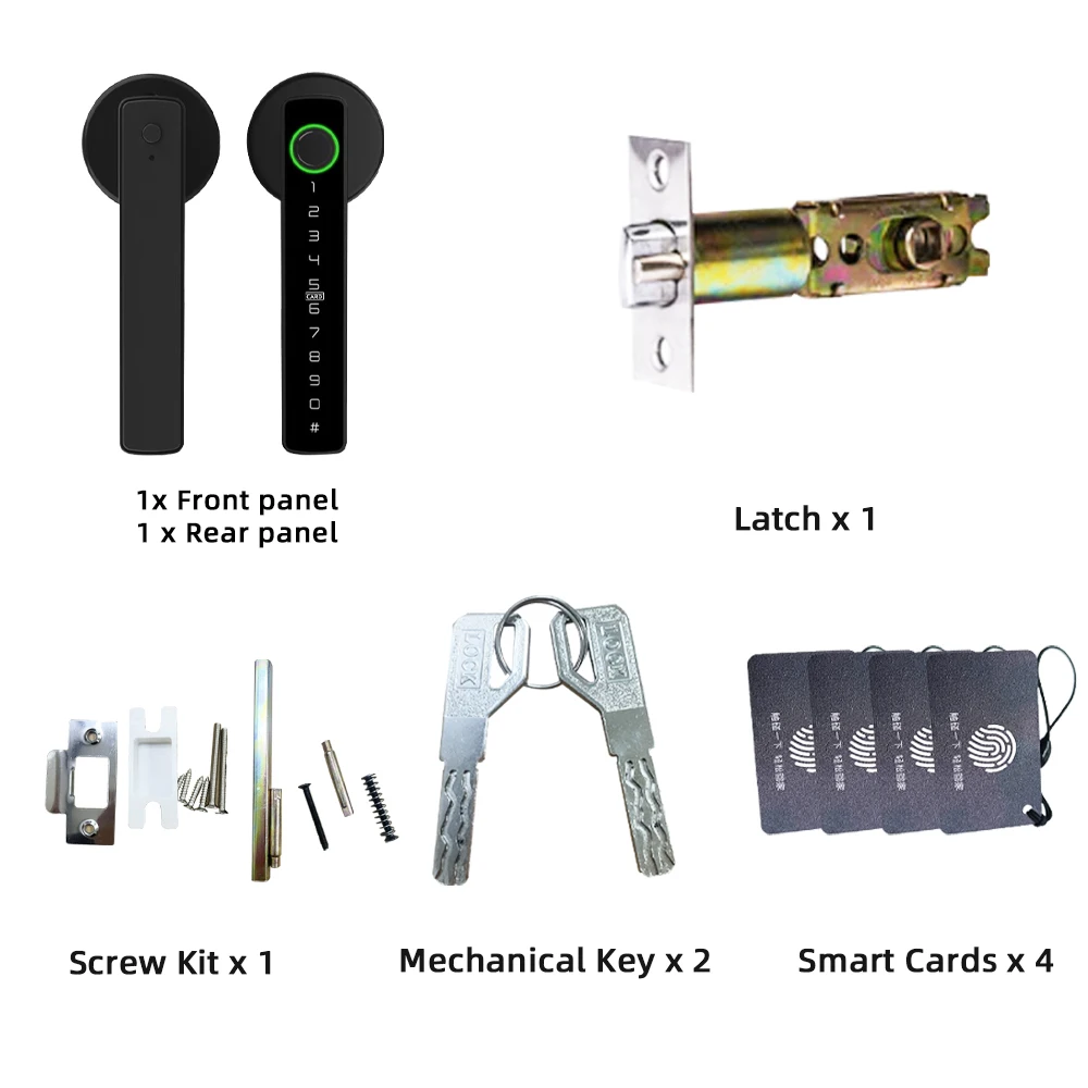 RAYKUBE M5 Tuya BLE serratura per impronte digitali serratura elettronica digitale con Password/chiave/scheda IC/Smartlife/sblocco APP Tuya