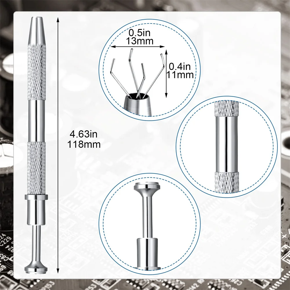 IC Chip Extractor อิเล็กทรอนิกส์ส่วนประกอบ Gripper Catcher สกรู Picker แหนบเครื่องหยิบโลหะ Grabber ซ่อมอุปกรณ์ทำมือ