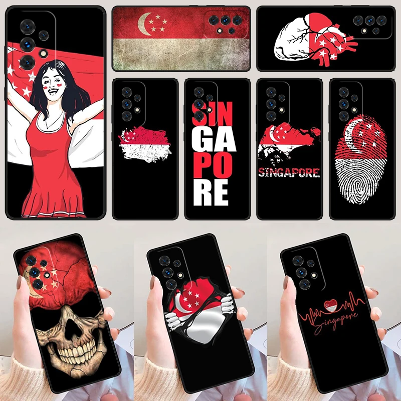 Singapore Flag For Samsung A52 A72 A73 A20e A21S A50 A70 A11 A12 A42 A31 A40 A51 A71 A32 A80 A91 Phone Case Cover