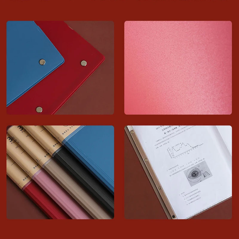 A3 Insert File Folders Big 20/30/40pages Display Books Transparent Document Storage Bags For Office Student Back To School Gifts