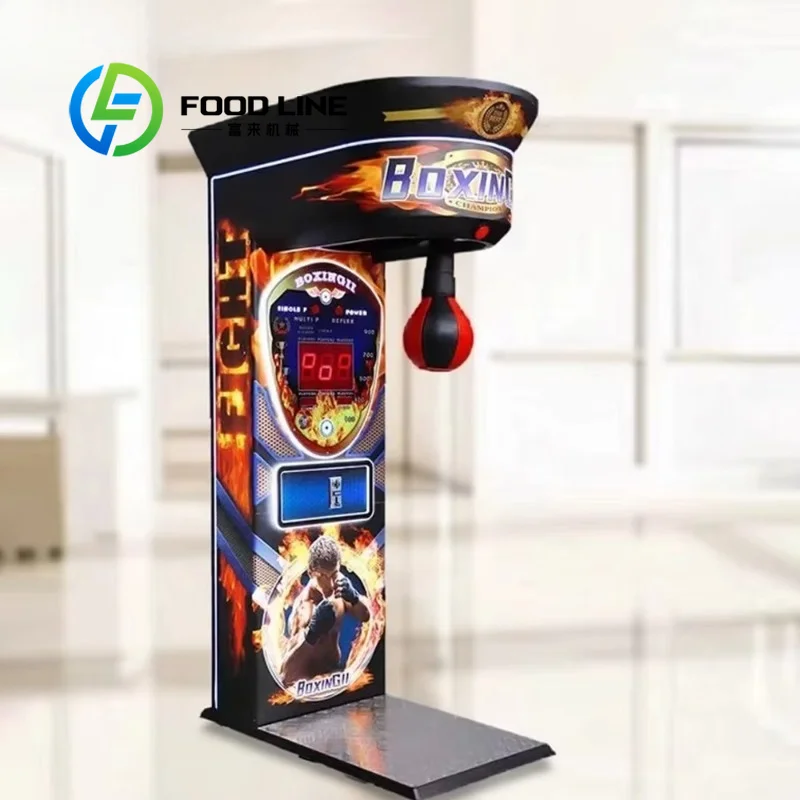 Boxing Machine Arcade - เครื่องทดสอบความแข็งแรงในการชกมวยแบบอาร์เคด จอแสดงผล LED สว่างสดใส เหมือนกับเครื่องเกมอาร์เคดแบบกระสอบทราย แสดงคะแนนความแข็งแรงแบบเรียลไทม์
