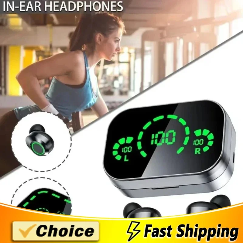 

YD03 Bluetooth Earphone Wireless Headphones Stereo Touch Control With Microphone Music Headset Noise Reduction Sport Earbuds