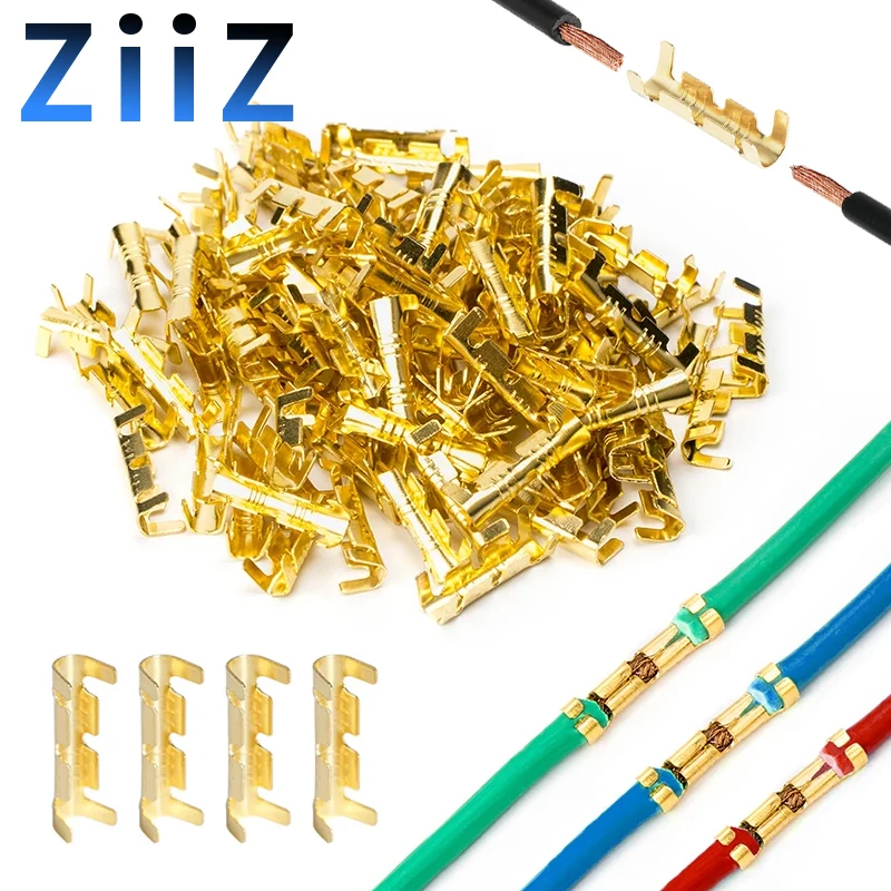 50 100 200PCS 0.5-1.5mm2 U-shaped 453 Wire Connector ZiiZ Small Teeth Fascia Butt Terminal Quick Connect Plug-in crimp terminal