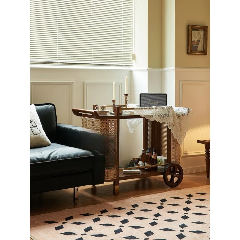 

French medieval style cart side few living room sofa side movable