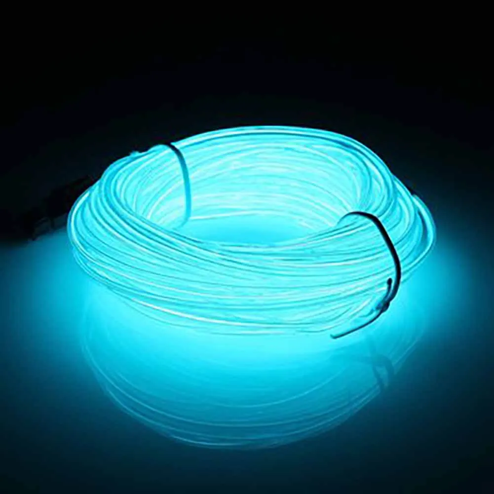 10M LED EL wire light Flexible Soft Tube Wire Neon Glow Car Rope Strip Light Xmas DIY Decor for Pineapple Christmas Tree