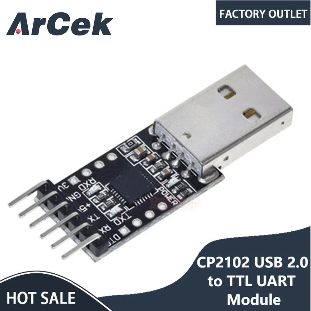 CP2102 USB 2.0 to TTL UART Module 6Pin Serial Converter STC Replace FT232 Adapter Module 3.3V/5V Power