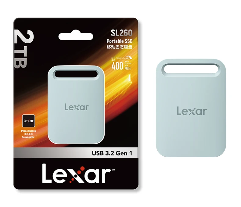 Original Lexar SL260 Air Tragbare SSD 512GB 1TB USB3.2 Gen1 Typ-C 400MB/s Ultraleicht Sturzsicher Für Handy Laptop Mac PC – Detail 25