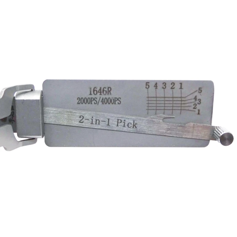 LISHI 1646R 2 in 1 Locksmith Tool Lock Pick & Decoder Flat Milling for American mailbox locks C9100 and civilian locks
