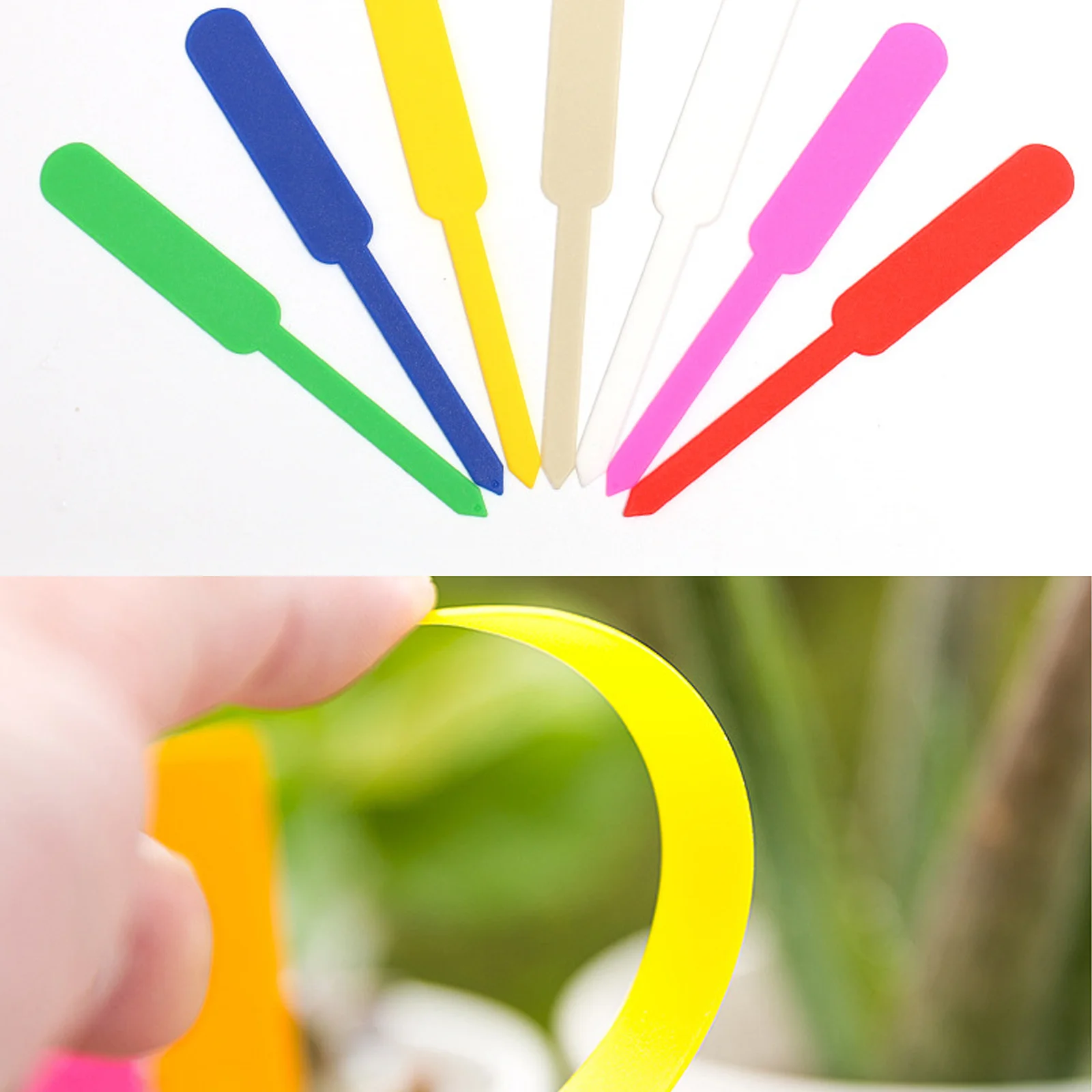 100pcs Garden Plant Labels Waterproof Plastic Labels Nursery Markers Flower Pot Seedlings Signs DIY Gardening Decorating Tools