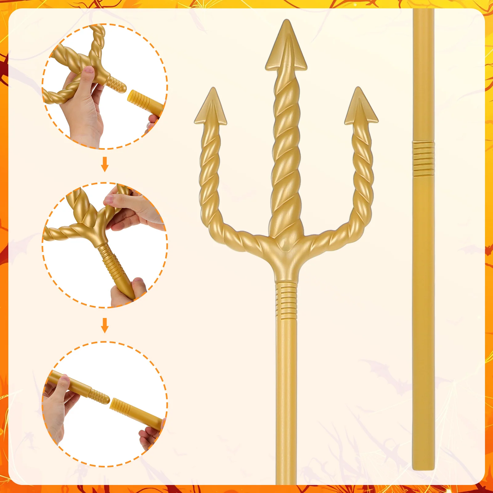 Adorno de Halloween diablo Cosplay tenedor demonio Prop accesorio de plástico disfraz 2025