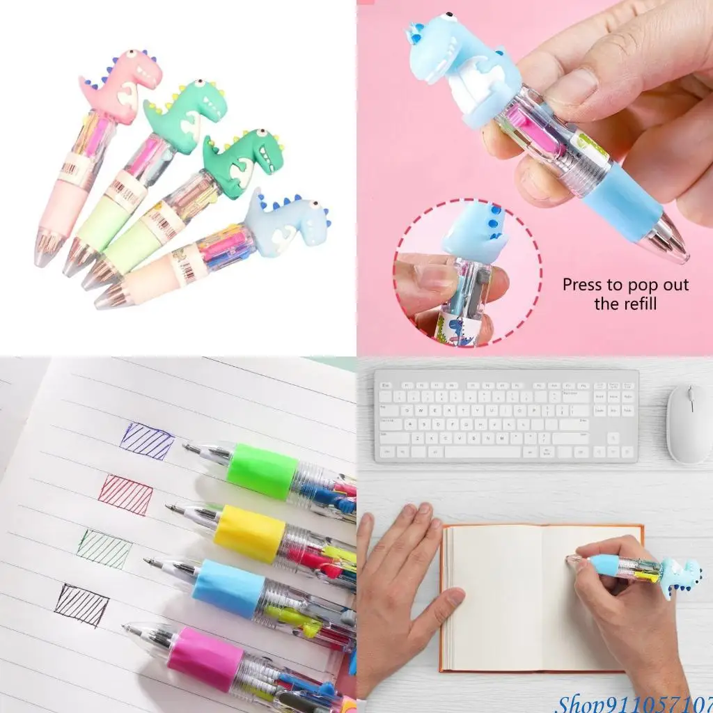 

203B 4Pcs Multicolor Ballpoint Pen 4-Color-in-1 Pen Retractable Multicolor Pen