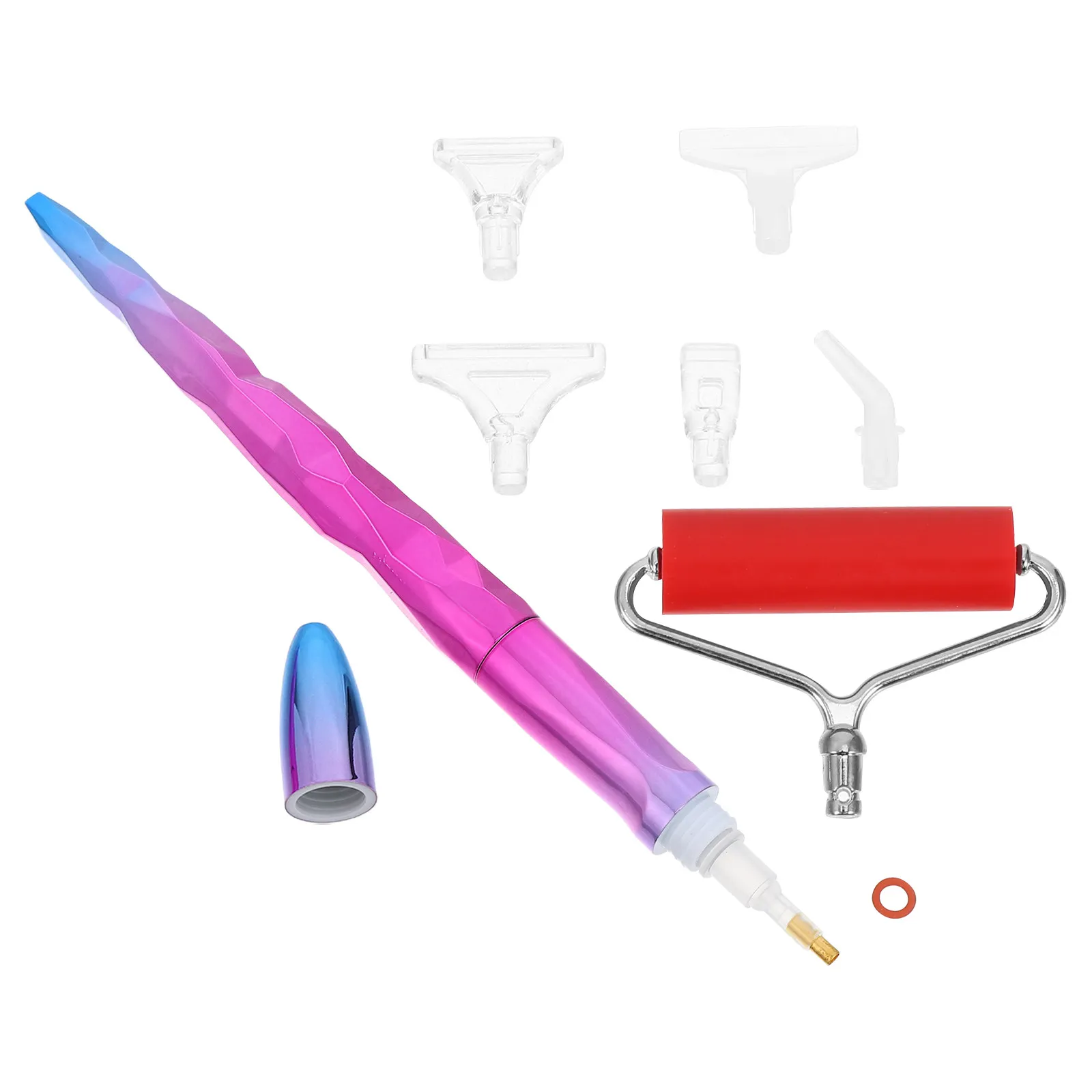 

1Set Rhinestone Art Painting Drill Pen Plastic Tip Roller Drill Tool DIY Crafts Nail Decoration Gem Crystal Placement