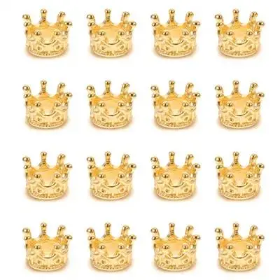 จี้มงกุฎขนาดเล็ก 50 ชิ้น อุปกรณ์เครื่องประดับโลหะผสมทนทาน สำหรับทำสร้อยคอ DIY จี้สร้อยข้อมือ อุปกรณ์เสริม มุมป้องกัน