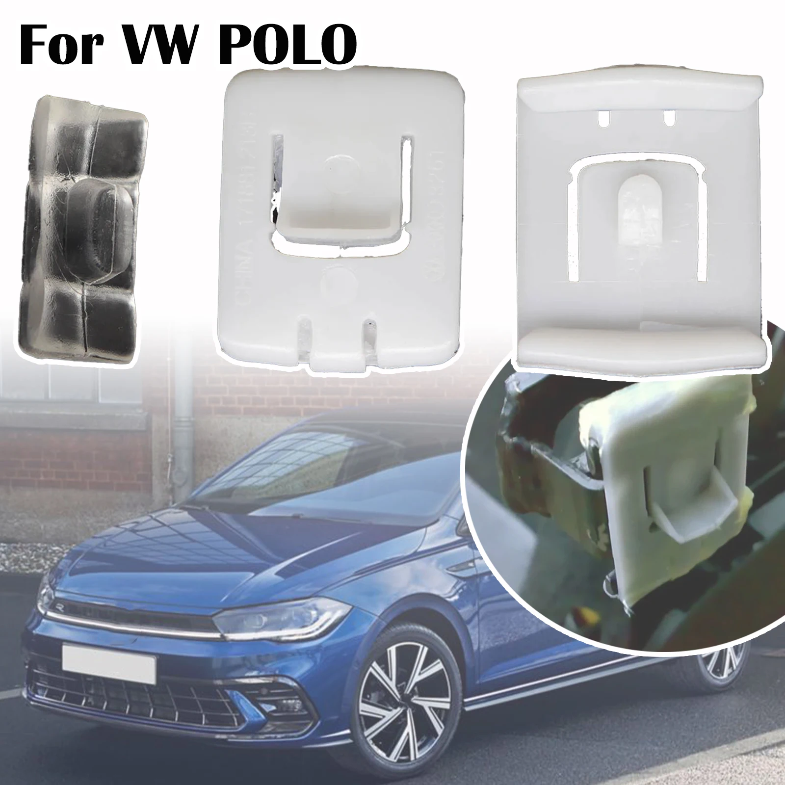 

6/12X For VW POLO Mk3 6N 6KV Derby Car Seat Fastener Rail Runner Clip Slider Guide Piece 1994 1995 1996 1997 1998 1999 2000 2001