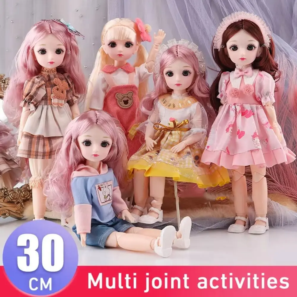 

1/6 SD 30 см BJD куклы и одежда привлекательные глаза длинные волосы 30 см нарядные куклы BJD с париком макияж аниме