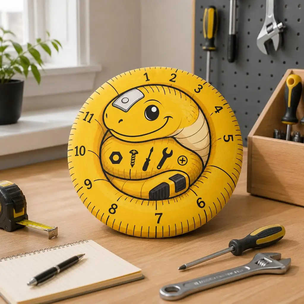 Funny Tape Measure Snake Pillow DIY Hardware Tool Lover Plush Floor Cushion Stuffed Throw Pillow Workshop Sofa Decor Gift
