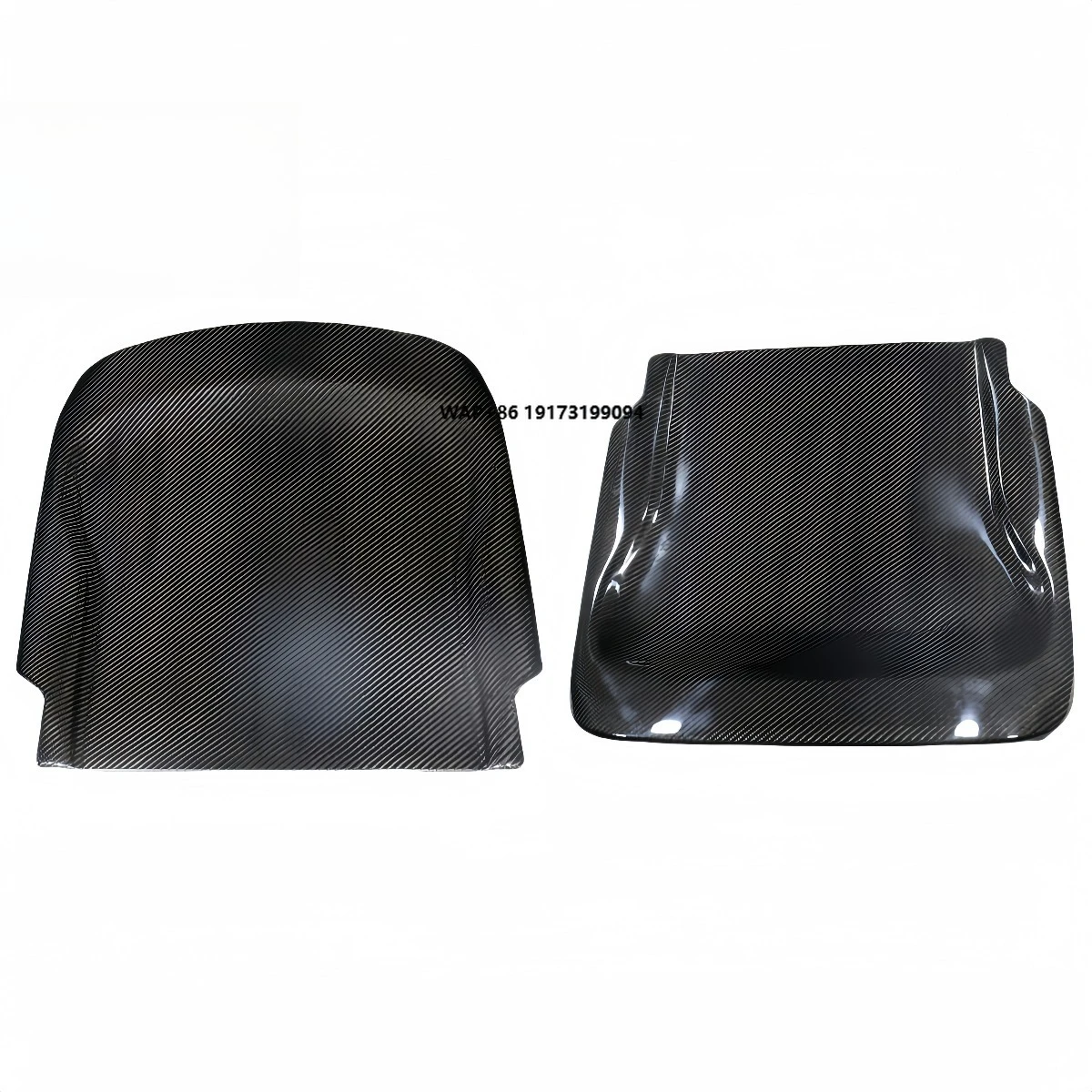 

For-MercedesBenz a Class GLA Dry Carbon Fiber Front Seat Back Cover 2pcs Shell Interior Trims Replacement Decoration Parts