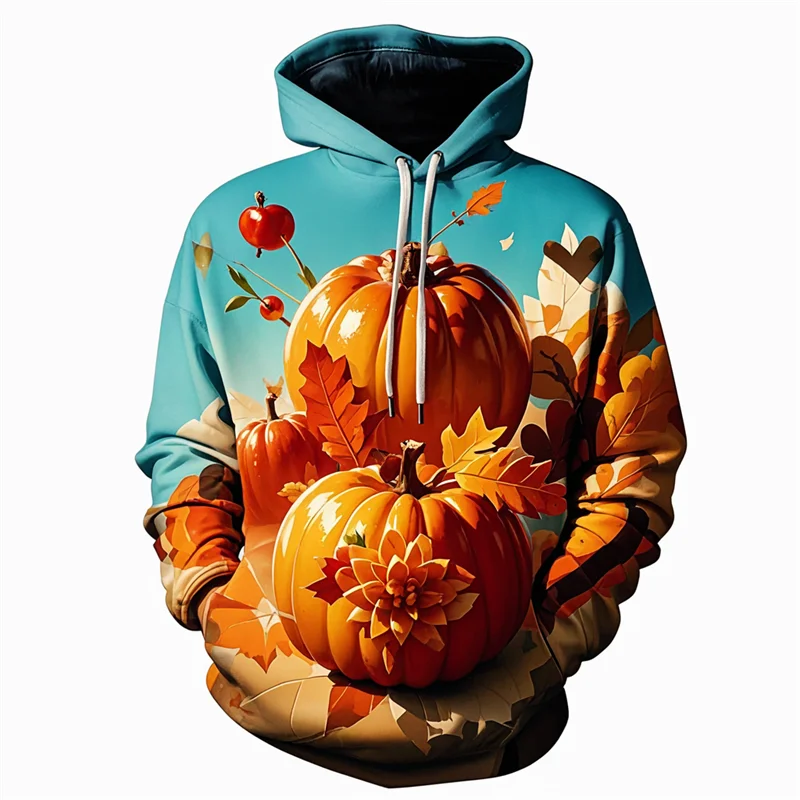 

Thanksgiving Day 3D Print Pumpkin Men/Women Street Sweatshirts Hoodies Happy Turkey Day Pullovers Autumn Pretty Gift For Kids