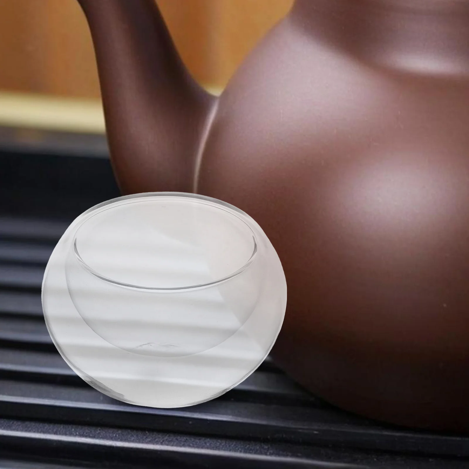 

6Pcs Double Wall Glass Teacups Borosilicate Thermal Insulated Cups for Coffee Tea Clear Glass Drinking Set Teacups