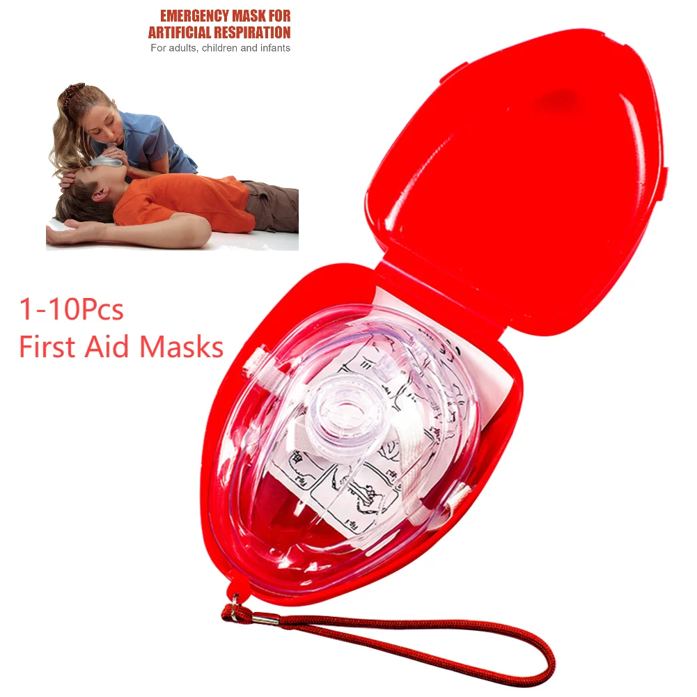 

Профессиональная дыхательная маска для СЛР с односторонним клапаном, многоразовая тренировочная маска для дыхания, защитный инструмент для оказания первой помощи, аварийно-спасательный инструмент